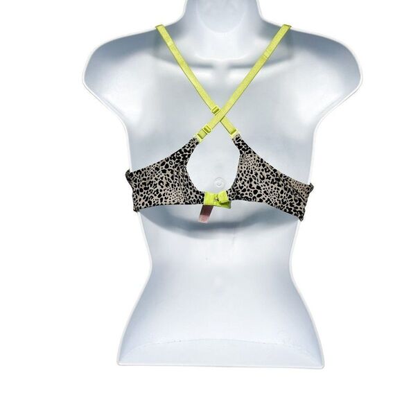 Victoria's Secret Leopard Neon Print Strappy Back Push Up Back - Picture 3 of 8
